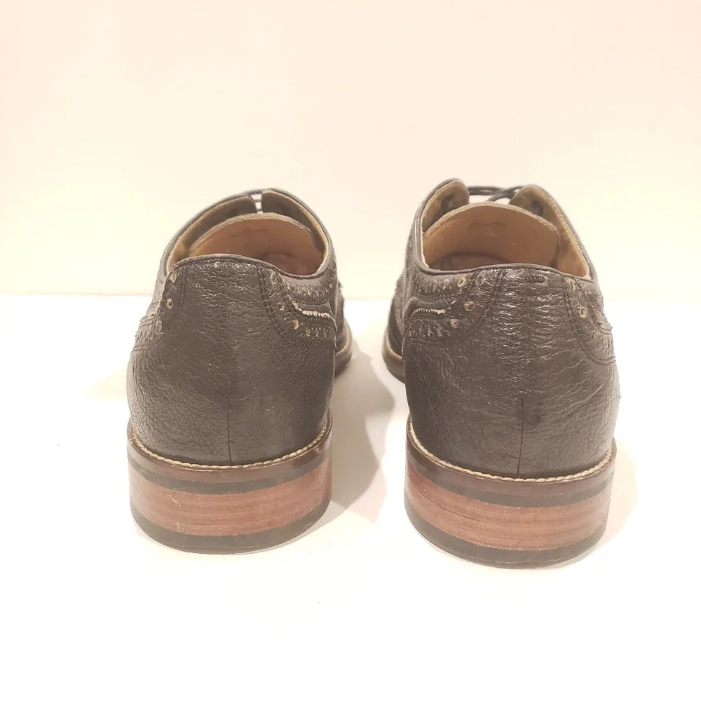 Cole Haan Grand.OS Men's Wingtip Dress Shoes Black Leather Brogue Oxfords Size10